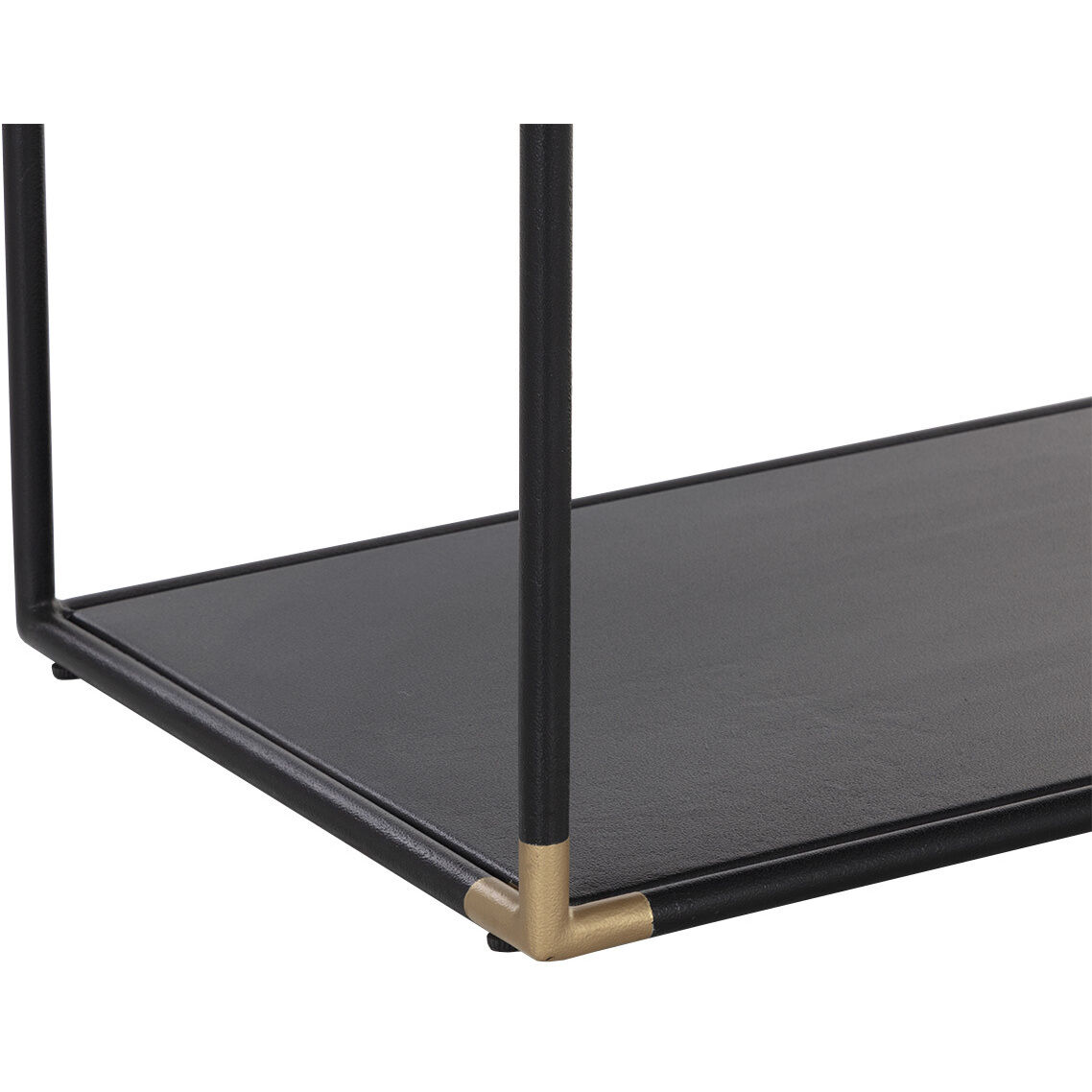 Doone 32 X 26.25 inch Matte Black / Black / Brass Night Stand